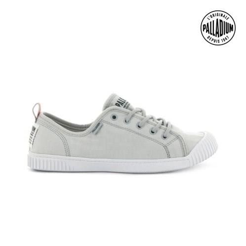 Palladium Easy Kanten Canvas Low Tops Sneakers Dames Lichtgrijs | NL 57SNCPG